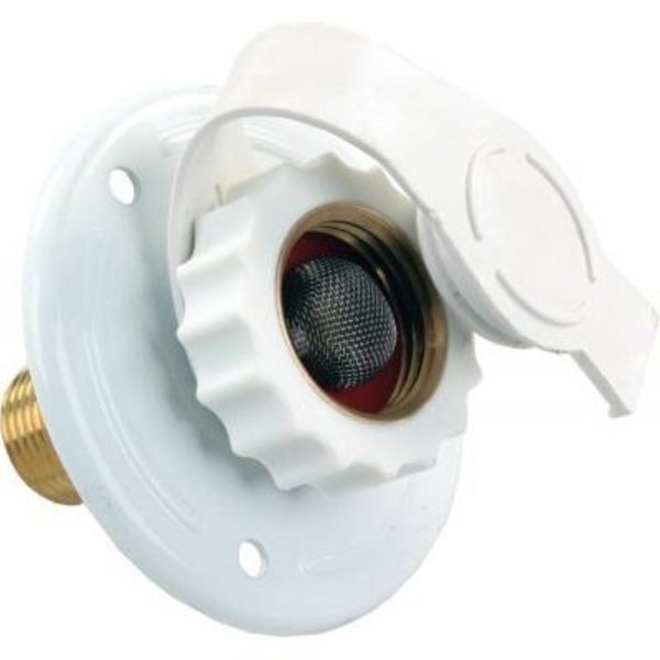 Jr Products CITY WATER FLANGE, METAL, WHITE, MPT 62165